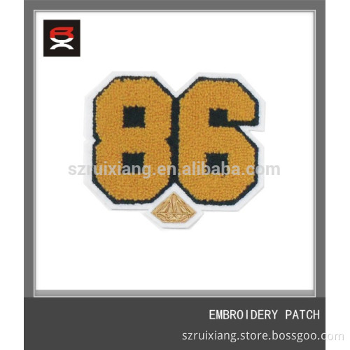 Number 86 Iron-on Embroidery Patch